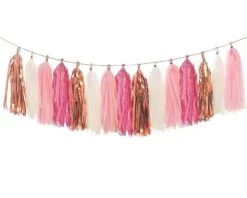 DIY Tassel Garland Fuchsia/Roségoud