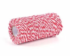 Bindtouw Katoen Rood/Wit (100m)