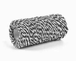 Bindtouw Katoen Zwart/Wit (100m)