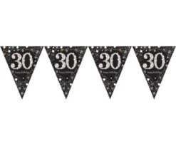 Vlaggenlijn 30 Happy Birthday Sparkling