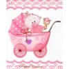 Plastic Tafelkleed Babywagen Roze (108x180cm)