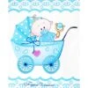 Plastic Tafelkleed Babywagen Blauw (108x180cm)