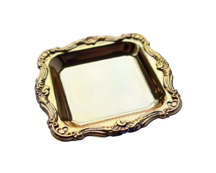 Mini Dienbladen Vierkant Goud (12st) 2 Mini Dienbladen Vierkant Goud (12st) - Afbeelding 2