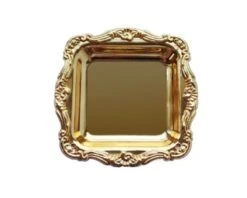 Mini Dienbladen Vierkant Goud (12st)