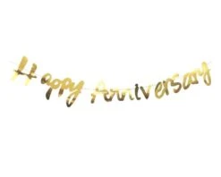 Slinger Happy Anniversary Goud (1,5m)