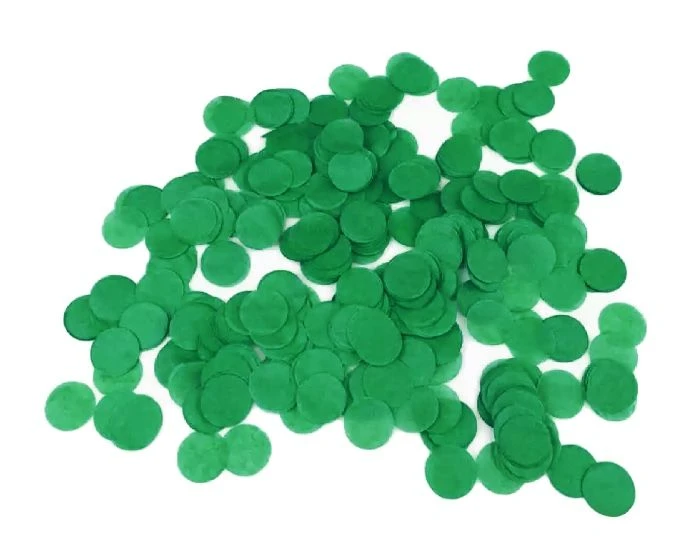 Zijdevloei Confetti Groen (40gr) 1 Zijdevloei Confetti Groen (40gr)