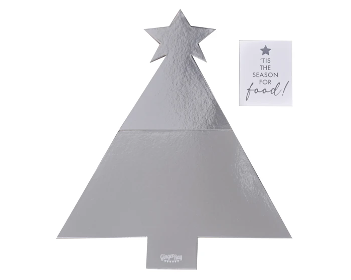Serveerplank Kerstboom Zilver Ginger Ray 2 Serveerplank Kerstboom Zilver Ginger Ray - Afbeelding 2