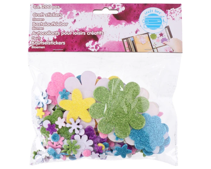 Knutselstickers Bloemen (200st) 1 Knutselstickers Bloemen (200st)