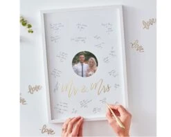 Mr & Mrs Alternatief Gastenboek Frame Ginger Ray