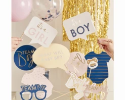 Photobooth Props Gender Reveal Ginger Ray (10st)