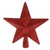 Piek Ster Glitter Rood 19cm