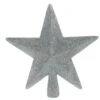 Piek Ster Glitter Zilver 19cm