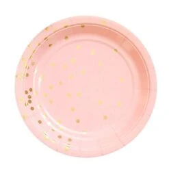 Borden 'Gold Dots' Pastel Roze (10st)
