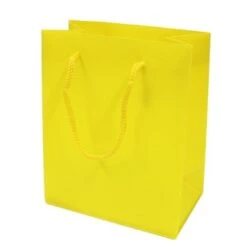 Plastic Cadeautas S Geel (12st)