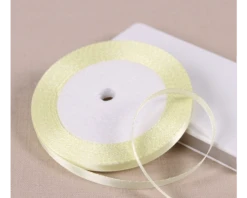Satijnlint 6mm Creme