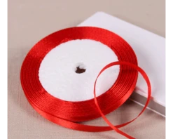 Satijnlint 6mm Rood