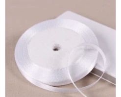 Satijnlint 6mm Wit