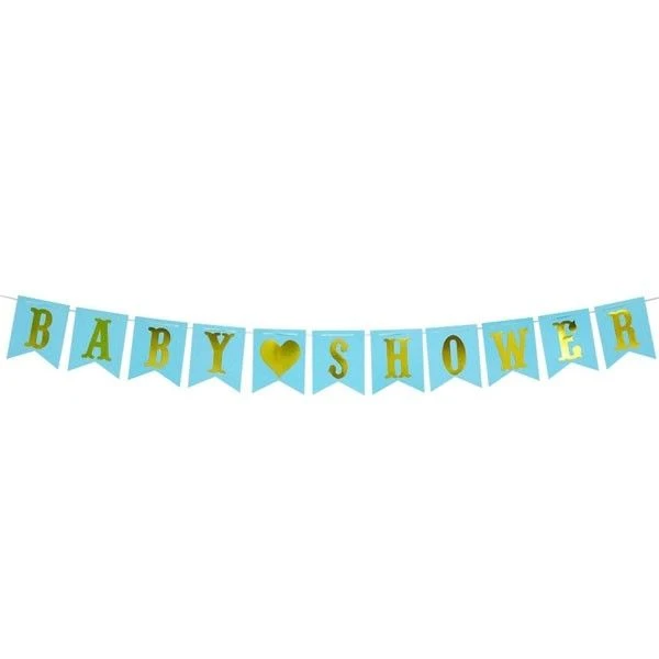 Slinger Babyshower Blauw & Goud 1 Slinger Babyshower Blauw & Goud