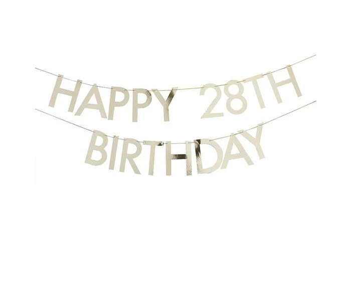 Slinger Happy Birthday Customize Goud Ginger Ray 2 Slinger Happy Birthday Customize Goud Ginger Ray - Afbeelding 2