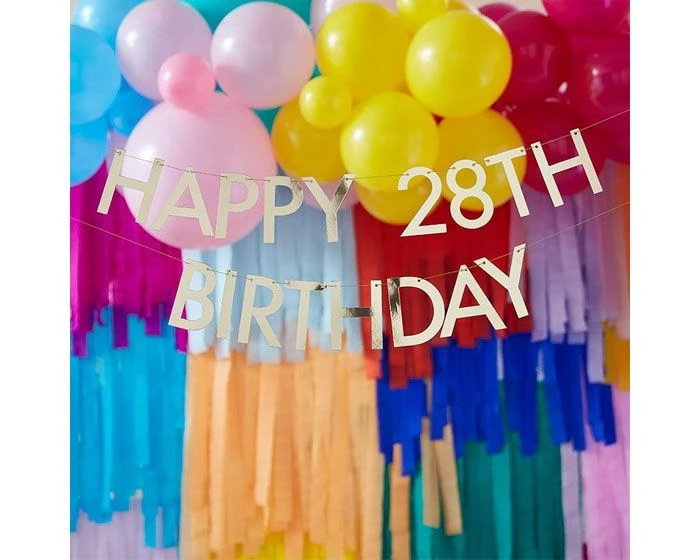 Slinger Happy Birthday Customize Goud Ginger Ray 3 Slinger Happy Birthday Customize Goud Ginger Ray - Afbeelding 3