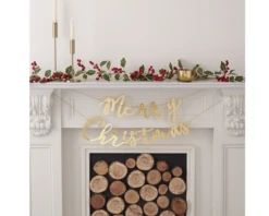 Slinger Hulstbladeren & Rode Besjes Ginger Ray (1,8m) -Versiering Winkel slinger kersttak bessen 2