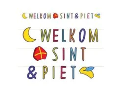 Letterslinger Welkom Sint & Piet (2,85m)