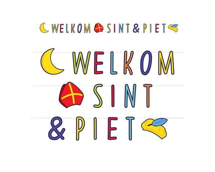 Letterslinger Welkom Sint & Piet (2,85m) 1 Letterslinger Welkom Sint & Piet (2,85m)