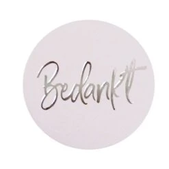 Stickers Rond Bedankt Zilver (24st)