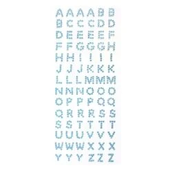 Strass Letters Blauw (84st)