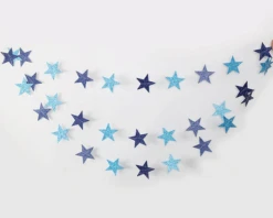 Glitter String Slinger Ster Blauw