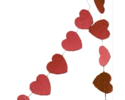 String Slinger Hartjes Rood