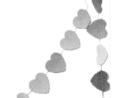 String Slinger Hartjes Zilver