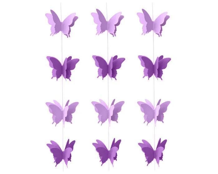 String Versiering Vlinder 3D Paars 1 String Versiering Vlinder 3D Paars