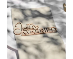 Houten Tafeldecoratie Just Married Ginger Ray (6st)