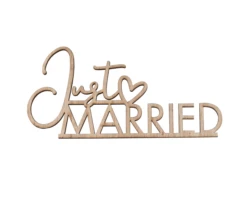 Houten Tafeldecoratie Just Married Ginger Ray (6st) -Versiering Winkel sw 862b