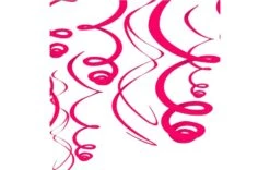 Deco Swirls Donkerroze