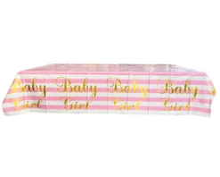 Tafelkleed Baby Girl Stripes & Dots