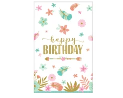 Tafelkleed Boho Happy Birthday (137x243cm)