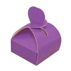 Vouwdoos Hart Relief Paars (50st)