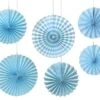 Deco Waaiers Blauw (6st)