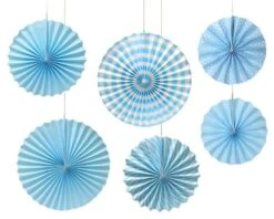 Deco Waaiers Blauw (6st)