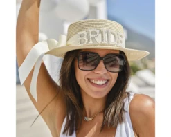 Hoed Bride Met Parels Ginger Ray